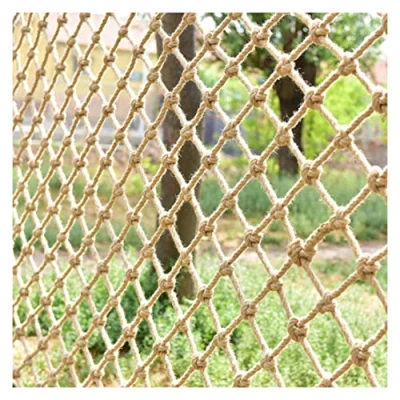 Afbeelding van ZGQSW Kinderveiligheidsnet, henneptouw net, klimnet, balkontrap valbeschermingsnet, fotowanddecoratie, scheidingswand, plafondnet, hindernisbescherming, tuinhek, 2 x 5 m (maat: 1 * 3m (3 10ft))