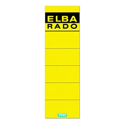 Afbeelding van ELBA rugetiketten &quot;ELBA RADO&quot; kort/breed, geel