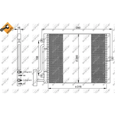 Afbeelding van Condensor, airconditioning NRF 35307