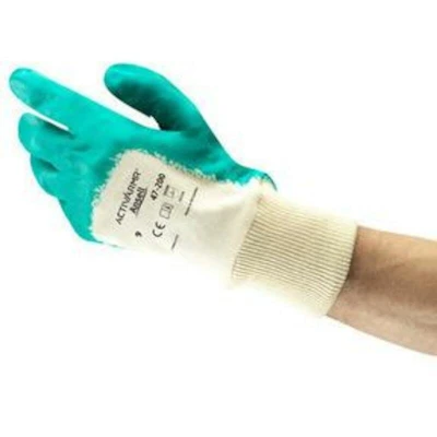 Afbeelding van Handschoen Easy Flex 47 200 Nitril, Licht Gecoat Maat 8 Groen