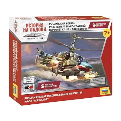 Afbeelding van 1:144 Zvezda 7429 Kamov Ka 52 &quot;Alligator&quot; Helikopter Snap Fit Kit Plastic Modelbouwpakket