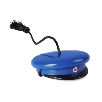 Afbeelding van Kay Bojesen Studentenmuts Russelue voor houten aapen gemaakt van beukenhout, kleur: blauw, afmetingen: 4,5 x 1,5 cm, 39330