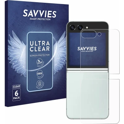 Afbeelding van Savvies (6 Stuks) Schermbeschermer voor Samsung Galaxy Z Flip 5 (Achterkant) Screen Protector Ultra Transparant