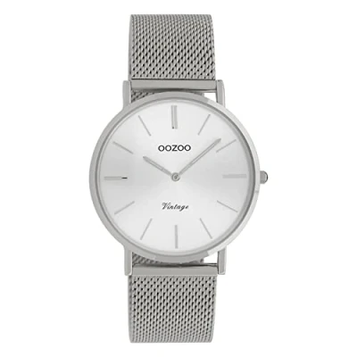 Afbeelding van OOZOO C9906 Horloge Vintage Mesh zilverkleurig 36 mm