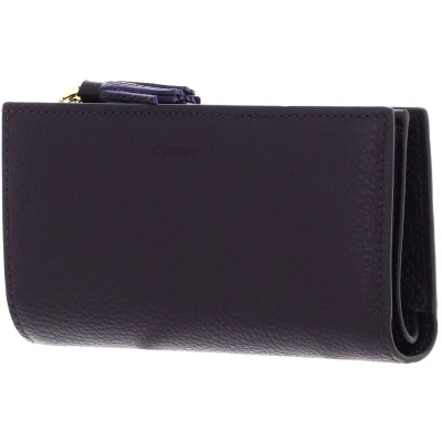 Afbeelding van COCCINELLE Leren portemonnee Tassel Wallet Prune donkerpaars