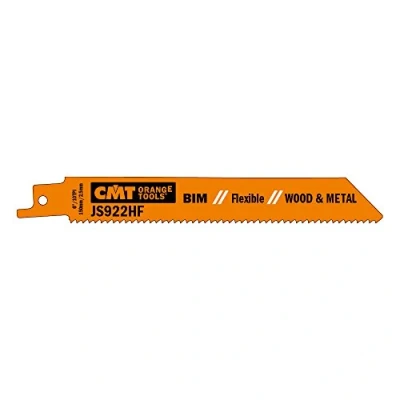 Afbeelding van CMT JS922HF 5 Bi metaal reciprozaagblad 150 x 0,9 mm. 10tpi (pallets, hout met spijkers, plaatstaal, buizen, aluminium)