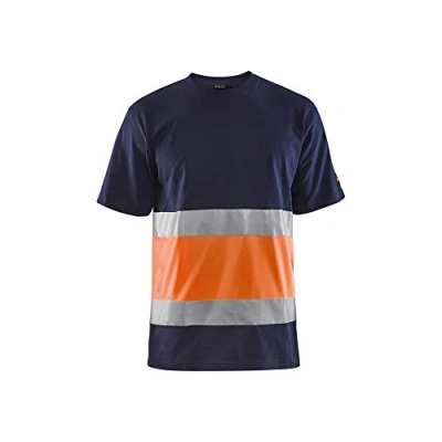 Afbeelding van Blaklader T shirt High Vis 3387 1030 Marineblauw/Oranje