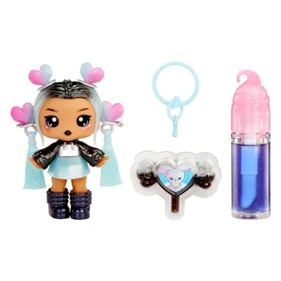 Afbeelding van Yummiland Lip Gloss Doll: Sour Sweeties Nina Heartpop Inclusief 1 pop, DIY + Afneembare Sleutelhanger, Cosmetisch Spel, Verzamelbaar, Geschikt voor Kinderen vanaf 4+