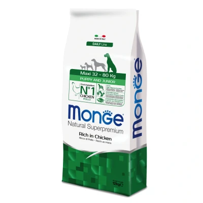 Afbeelding van 12kg Puppy Junior Maxi Monge Superpremi hondenvoer