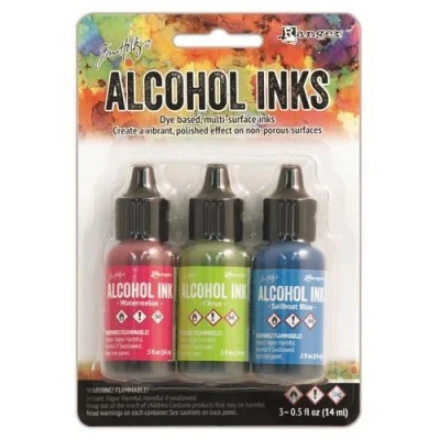 Afbeelding van Ranger Alcohol Ink Kits Dockside Picnic Watermelon,Citrus,.. TAK25962 Tim Holtz 3x15ml