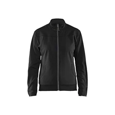 Afbeelding van Blaklader Dames service sweatshirt met rits 3394 2526 Zwart/Donkergrijs