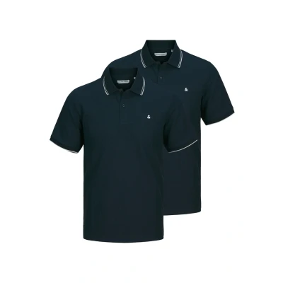 Afbeelding van Jack &amp; Jones 2ER PACK Poloshirt, Heren, Maat: XL, Sky captain
