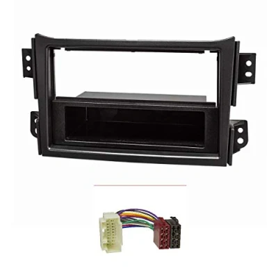 Afbeelding van tomzz Audio 2439 104 Radio installatie frame Set geschikt voor Opel Agila b Suzuki Splash zwart met radioadapter iso
