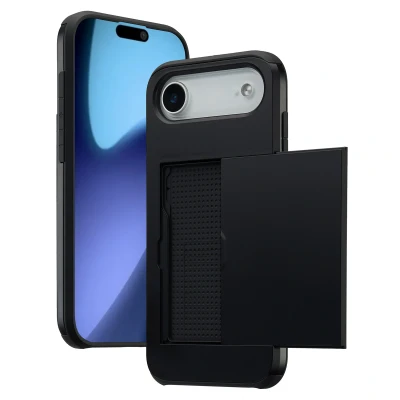 Afbeelding van Apple iPhone 17 Air Hoesje Met pashouder Kunststof imoshion Backcover/Hardcase Zwart Telefoonhoesje
