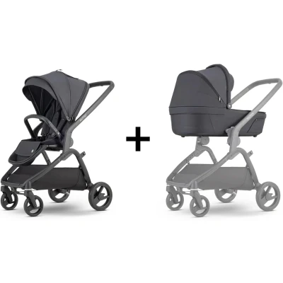 Afbeelding van Mutsy Flow Kinderwagen met Buggyzit en Reiswieg. North Black