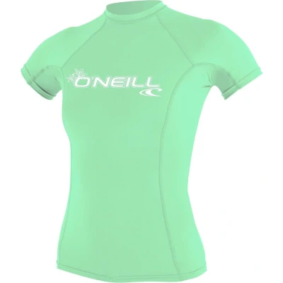 Afbeelding van O&#039;Neill Dames Wms Basic Skins Rash Guard Shirt met korte mouwen, licht aqua, XL EU
