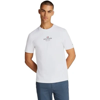Afbeelding van Tommy Hilfiger TEE Unisex Tshirt print, Maat: 3XL, White