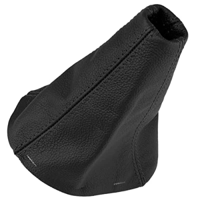 Afbeelding van Aerzetix C66571 Schakelzak van echt leer zwart geschikt voor Kia Picanto 2004 2009 Kleur: met zwarte naad handgeschakelde transmissie