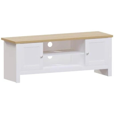 Afbeelding van Vida Designs Arlington 2 deurs tv meubel kast standaard dressoir entertainment woonkamer (wit)
