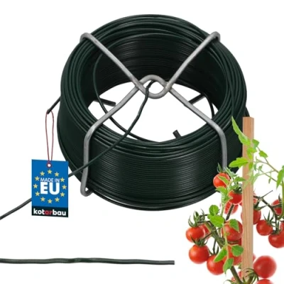 Afbeelding van KOTARBAU® Tuindraad 1,6 mm 50 m PVC gecoat bloemdraad binddraad plantendraad knutseldraad wikkeldraad boetseerdraad boombinder groen