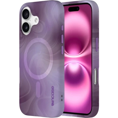 Afbeelding van Apple iPhone 16 MagSafe Hoesje Gerecycled kunststof Incase Hardcase/Backcover Lila Telefoonhoesje Shockproof/Valbescherming