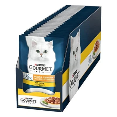 Afbeelding van Gourmet Perle Prachtige strepen kattenvoer nat, met kip, 26 stuks (26 x 85 g)