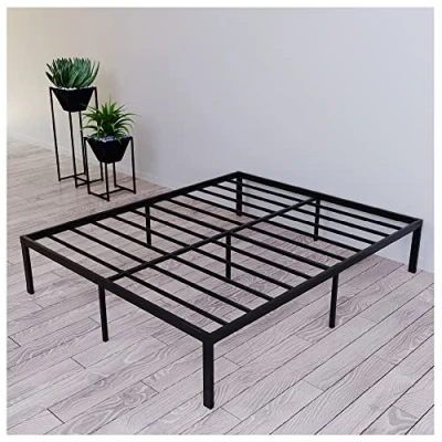 Afbeelding van Dreamzie Metalen Onderstel Voor Bed Matras 150x190 cm Tweepersoonsbedden of Matrassen Stevige, eenvoudige montage, grote opbergruimte Zwart Bedframe