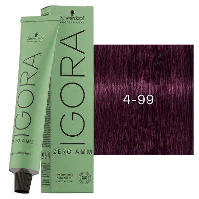 Afbeelding van Schwarzkopf Igora Zero Amm 4 99 Medium Brown Violet Extra 60 ml