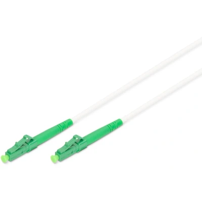 Afbeelding van DIGITUS Glasvezelkabel OS2 1 m LC/APC naar Gepantserd Simplex FO kabel SM Singlemode glasvezel LAN Type vezel: 9/125 µ LSZH Wit/Groen