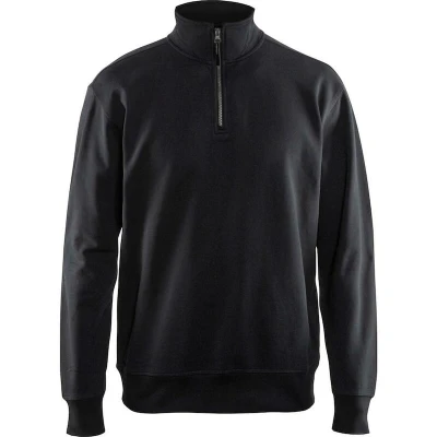 Afbeelding van Blaklader Sweatshirt met halve rits 3369 1158 Zwart XL