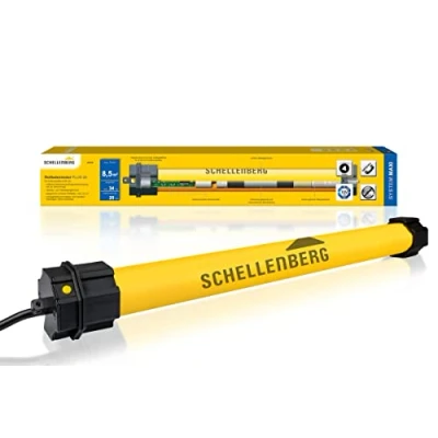 Afbeelding van Schellenberg 20720 rolluikmotor Maxi Plus 20 Nm, elektronische eindlaaginstelling, tot 8,5 m2 oppervlak, buismotor voor 60 mm as, complete set incl. wandlagers, SW / trekkracht 34 kg