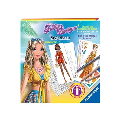 Afbeelding van Ravensburger Fashion Designer Style Book, magische zomer, creatief tekenspel, kinderen vanaf 6 jaar