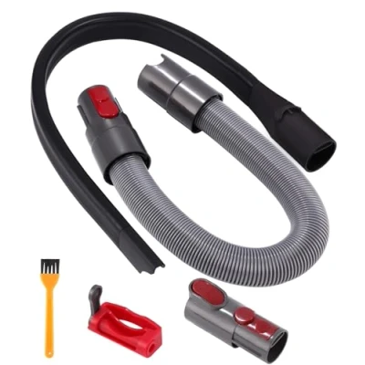 Afbeelding van Jissta Vervangende slangaansluiting voor Dyson V15, V11, V10, V8, V7 stofzuiger met flexibele aansluitmondstuk, verlengslang, schakelaarsluiting en reinigingsborstel, DPJXC13