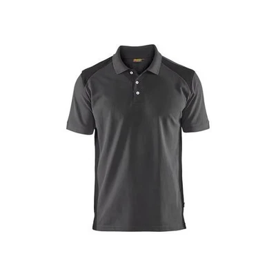 Afbeelding van Blaklader Poloshirt piqué 3324 1050 Medium Grijs/Zwart XL