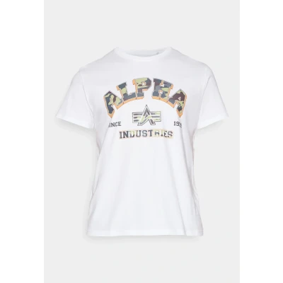 Afbeelding van Alpha Industries College CAMO Tshirt print, Heren, Maat: XXL, White