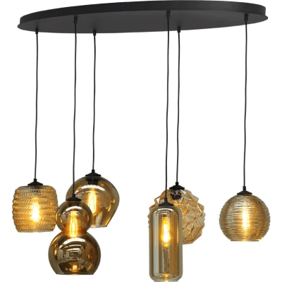 Afbeelding van Masterlight Quinto smoke Hanglamp Zwart 2264 05 130 50 6 123