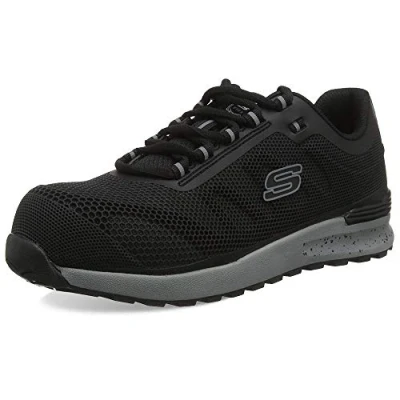 Afbeelding van Skechers Bulklin Lyndale Sneakers voor heren, Zwart Textiel Synthetisch, 41.5 EU