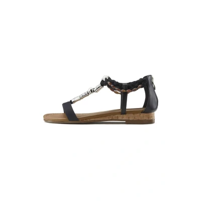 Afbeelding van Lascana Sandalen, Dames, Maat: 36, Schwarz Textiel/ synthetisch