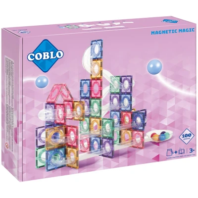Afbeelding van Coblo Magnetische tegels Knikkerbaan 100 stuks Pastel