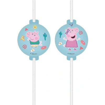 Afbeelding van Wefiesta Peppa Pig rietjes (4 stuks)