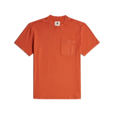 Afbeelding van G STAR Pocket Tshirt basic, Heren, Maat: Large, Lt antic red marte