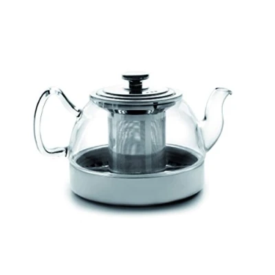 Afbeelding van IBILI Glazen theepot met filter, Induction, boriumsilicaat, 1,2 liter, geschikt voor inductie