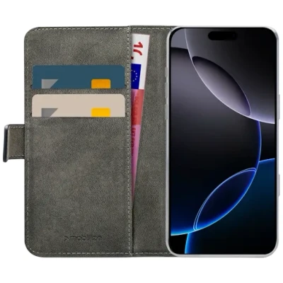 Afbeelding van Mobilize Classic Gelly Wallet Book Case Apple iPhone 16 Pro Max Black