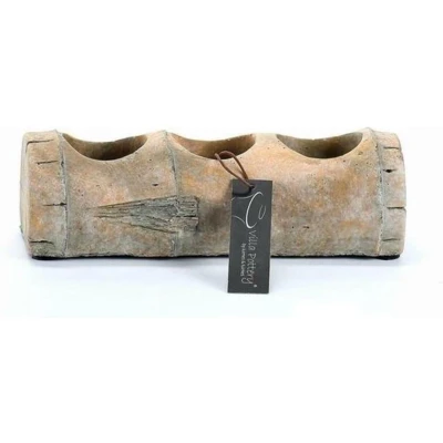 Afbeelding van Theelichthouder Nepal bruin 21 cm