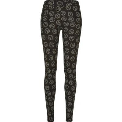 Afbeelding van Urban Classics SOFT AOP Legging, Dames, Maat: 4XL, Blackpeace