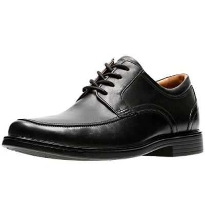 Afbeelding van Clarks Un Aldric Park, Derby&#039;s voor heren, Zwart leder, 43 EU