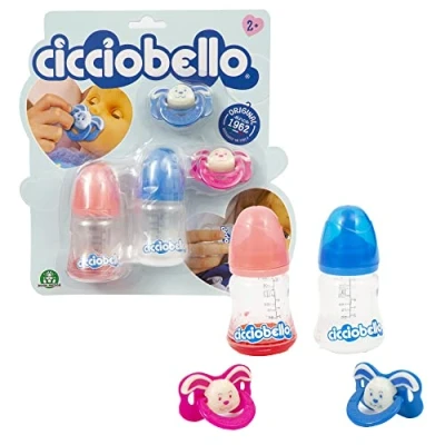 Afbeelding van Cicciobello Accessoireset, met 2 fopspenen en twee flessen voor het meisje dat zichzelf verzorgt, meisjes vanaf 3 jaar, waardevolle games CCB8000