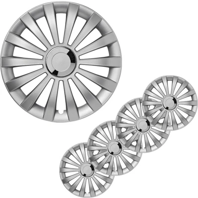 Afbeelding van Pro Plus Wieldoppen Set Ø 14 inch Meridian Zilvergrijs 4 stuks