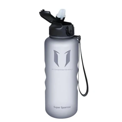 Afbeelding van Super Sparrow Waterfles Met Rietje 1500 ml Niet Giftige BPA Vrije Tritan Sportwaterfles Lekvrije Gymfles