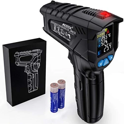 Afbeelding van Infrarood Thermometer Digitale Laser Temperatuur Pistool MESTEK IR Pyrometer Contactloze 50C 800C Kleuren LCD Alarmfunctie Instelbare Emissiviteit Keuken Barbecue Pizzaoven